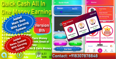 Quick cash all in one money earning android app games whatsapp tools .png