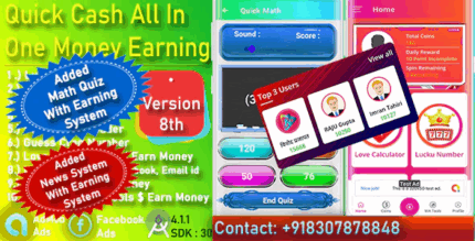 Quick cash all in one money earning android app games whatsapp tools .png