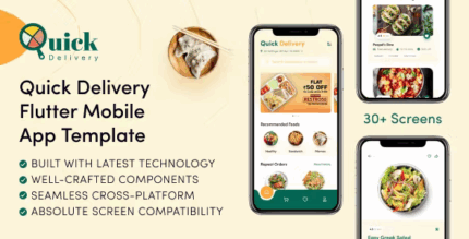 Quick delivery food delivery mobile app flutter template codermarket.png