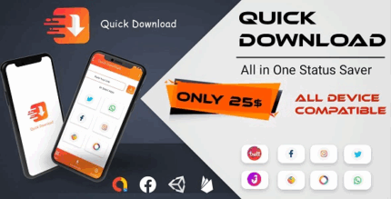 Quick downloader all in one status saver roposo sharechat snackvideo .png