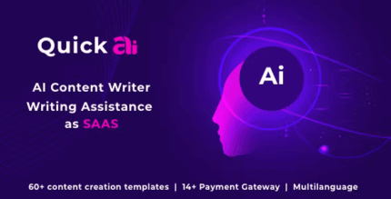 Quickai openai chatgpt ai writing assistant and content creator as saas .png