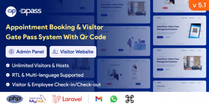 Quickpass appointment booking visitor gate pass system with qr code .png