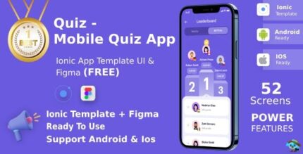 Quiz android ios figma ui kit ionic online quiz game codermarket.jpeg