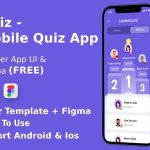 Quiz app android ios figma ui kit flutter queezy game codermarket.jpg