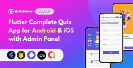 Quizhour flutter quiz app for android ios with admin panel codermarket.png