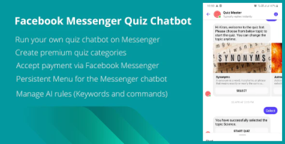 Quizy facebook messenger quiz chatbot codermarket.png