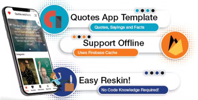 Quotes and facts android project template firebase admin panel codermarket.png