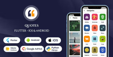 Quotes app flutter android ios full app python admin panel codermarket.png