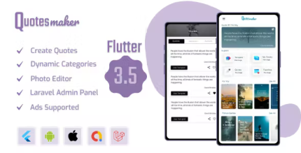 Quotes maker flutter app laravel admin panel codermarket.png