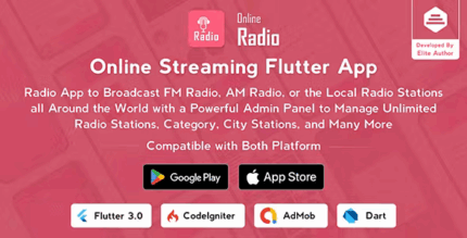 Radio online flutter full app codermarket.png