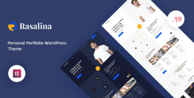 Rasalina personal portfolio wordpress theme codermarket.png