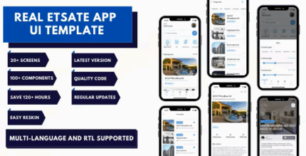 Real estate ui template flutter ios android app codermarket.png