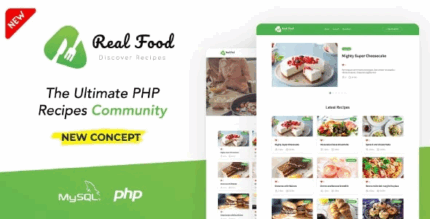 Realfood the ultimate php recipes community food rtl support codermarket.png