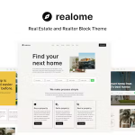 Realome real estate and realtor block theme codermarket.png