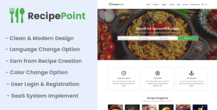 Recipepoint saas multi vendor recipe platform codermarket.png