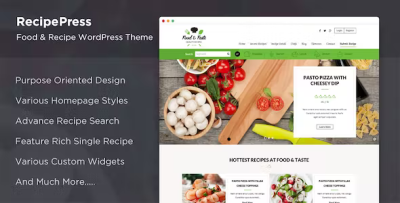 Recipepress food cooking wordpress theme codermarket.png