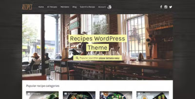 Recipes wordpress theme codermarket.png