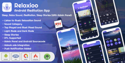 Relaxioo android app relaxation meditation music application with admin.png
