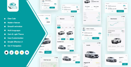 Rental car ui kit flutter 210 support codermarket.png