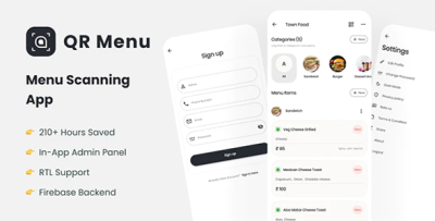 Restaurant qr menu contactless flutter app with firebase backend codermarket.png