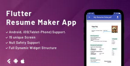 Resume maker flutter app codermarket.png