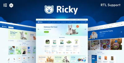 Ricky pet shop care woocoomerce theme codermarket.png