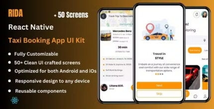 Rida taxi booking react native cli ui kit codermarket.jpg