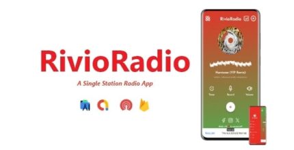 Rivioradio a single station radio app admob firebase onesignal .jpeg