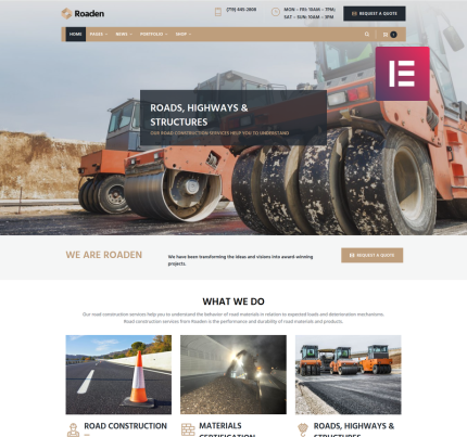 Roaden road construction wordpress elementor theme.png