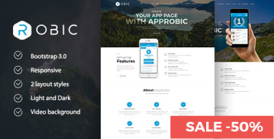 Robic wordpress landing page theme codermarket.png
