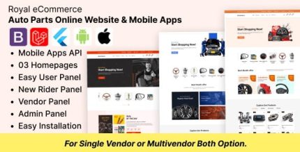 Royal ecommerce auto parts online store website and flutter app bundle .jpg