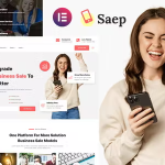 Saep ecommerce app saas showcase elementor template kit codermarket.png