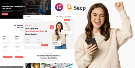 Saep ecommerce app saas showcase elementor template kit codermarket.png