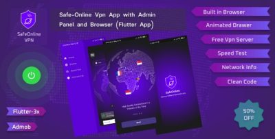 Safe online vpn app with admin panel and browser flutter app codermarket.jpeg