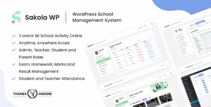 Sakolawp wordpress school management system codermarket.png