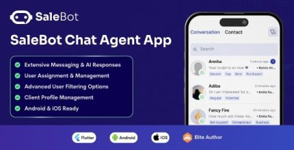 Salebot chat agent flutter app for android and ios codermarket.jpg