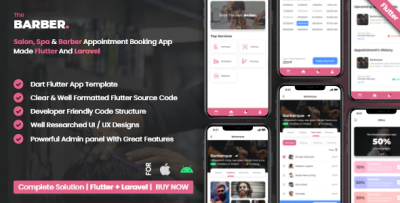 Salon booking management system with mobile app using flutter codermarket.png