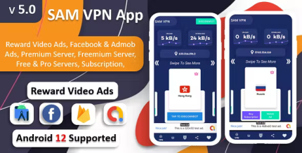Sam vpn app secure vpn and fast servers vpn reward video ads .png