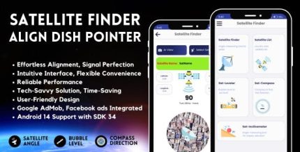Satellite finder align dish pointer with admob ads android codermarket.jpeg