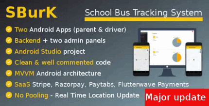 Sburk school bus tracker two android apps backend admin panels saas.png