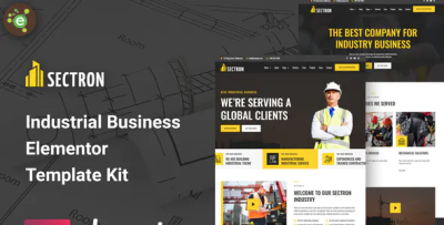 Sectron industrial business elementor template kit codermarket.png