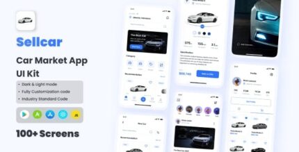 Sellcar car marketplace app react native expo ui kit codermarket.jpg
