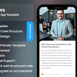 Short news android app ios app template flutter qunews codermarket.png
