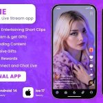 Shortie short video live streaming app with admin panel android ios .jpeg
