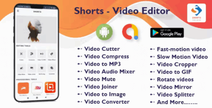 Shorts video editor with admob android studio codermarket.png