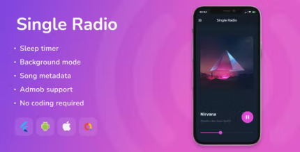Single radio flutter full app codermarket.png