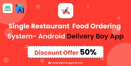 Single restaurant android delivery boy app codermarket.png