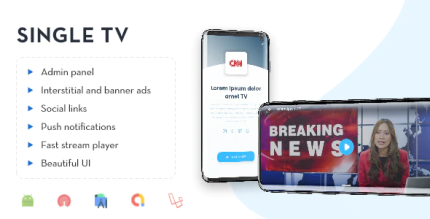 Single tv single channel streaming app with admin panel codermarket.png