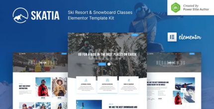 Skatia ski resort snowboard classes elementor template kit codermarket.png