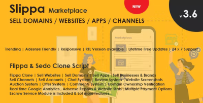 Slippa domains website app social media marketplace php script .png